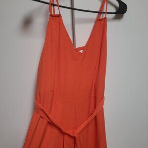 Orange jumpsuit wide leg